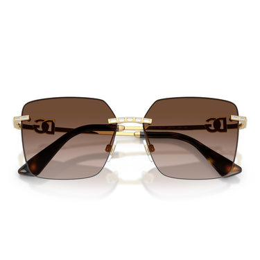 Dolce & Gabbana Occhiali da Sole DG2332B 02/13 Oro/Marrone Sfumato Donna 4