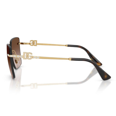 Dolce & Gabbana Occhiali da Sole DG2332B 02/13 Oro/Marrone Sfumato Donna 2