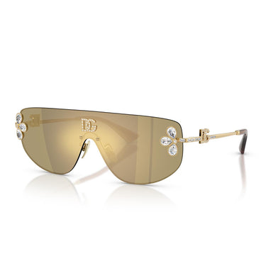 Dolce & Gabbana Occhiali da Sole DG2333B 02/03 Oro/Trasparente Specchiato Giallo Donna 1