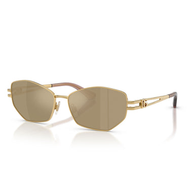 Dolce & Gabbana Occhiali da Sole DG2338 02 03 Oro Trasparente Specchiato Giallo Donna 2