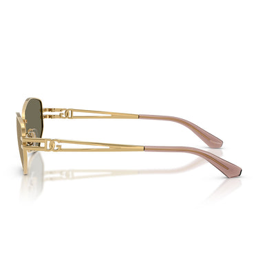 Dolce & Gabbana Occhiali da Sole DG2338 02 03 Oro Trasparente Specchiato Giallo Donna  3