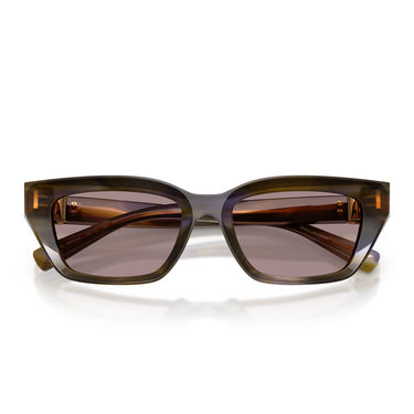 Dolce & Gabbana Occhiali da Sole DG4532 3447LA Verde Oliva Striato Viola Donna 5