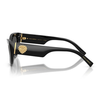 Dolce & Gabbana Occhiali da Sole DG4536 501 87 x Devotion Nero Grigio Scuro Donna 3