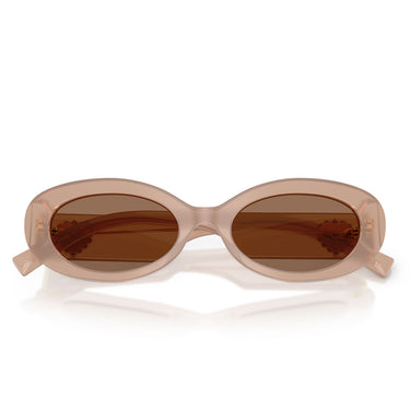 Dolce & Gabbana Okulary Przeciwsłoneczne DG4537 304273 x Devotion Opalowy brąz/Ciemnobrązowy Damskie