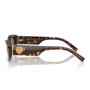 Dolce & Gabbana Occhiali da Sole DG4537 502 73 x Devotion Marrone Marrone Scuro Donna 3