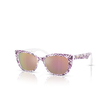 Dolce & Gabbana Okulary Przeciwsłoneczne DX4427 34595R Viola Maiolica/Grigio Scuro Specchiato Rosa Bambini 2