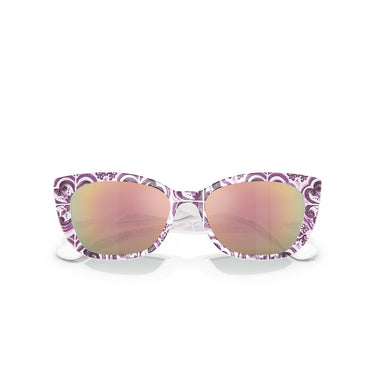Dolce & Gabbana Okulary Przeciwsłoneczne DX4427 34595R Viola Maiolica/Grigio Scuro Specchiato Rosa Bambini 5