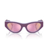 Dolce & Gabbana Okulary Przeciwsłoneczne DX6012 33601T Gumowy Fiolet Liliowy/Różowy Lustrowany Dziecięce