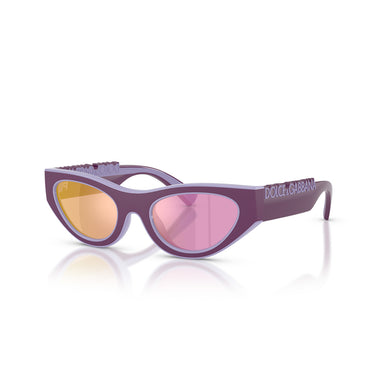 Dolce & Gabbana Okulary Przeciwsłoneczne DX6012 33601T Gumowe Fioletowo Liliowo/Różowe Lustro Dzieci 2