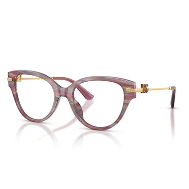 Dolce & Gabbana Occhiali da Vista DG3438 3474 Striato Viola/Trasparente Donna