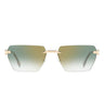 Dsquared2 Sunglasses D2 0102-S PEF Gold-Green Gradient Unisex