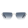 Dsquared2 Lunettes de Soleil D2 0102/S 01005 Argent/Bleu Dégradé Unisexe