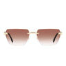Dsquared2 Lunettes de Soleil D2 0102/S J5G17 Or/Rose Dégradé Unisexe
