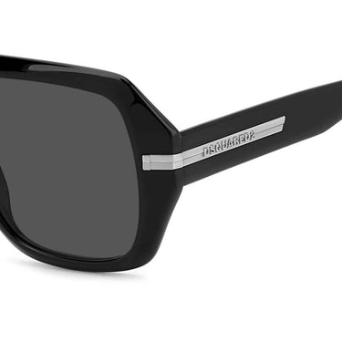 Dsquared2 Okulary Przeciwsłoneczne D2 0160/S 807/IR Czarny Srebrny/Szary Gradient Męskie 4
