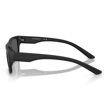 Emporio Armani Occhiali da Sole EA4267U 500187 Nero Opaco Gommato Grigio Scuro Uomo 3