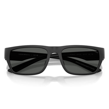 Emporio Armani Occhiali da Sole EA4272U 500187 Nero Opaco Grigio Scuro Uomo 5