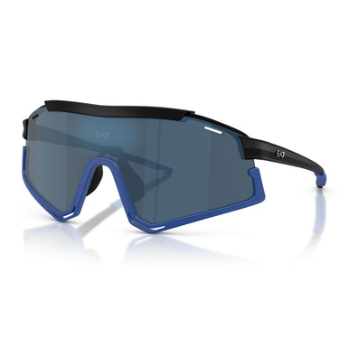 Emporio Armani Occhiali da Sole Q74006 635655 x Milano Cortina 2026 Nero Blu/Blu Specchiato Uomo 2