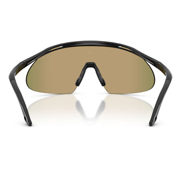 Emporio Armani Occhiali da Sole Q74008 62946S x Milano Cortina 2026 Nero Lucido/Marrone Specchiato Tangerine Uomo 3