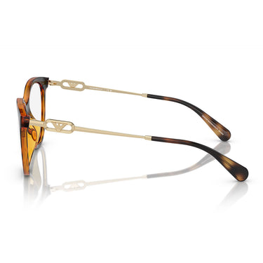Emporio Armani Occhiali da Vista EA4213U 50261W Marrone Lucido Trasparente con 2 Clip Donna  3