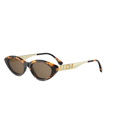Fendi Fendigraphy Oro Cat Eye Occhiali da Sole