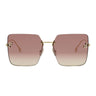 Fendi First Crystal Oro Geometrico Occhiali da Sole