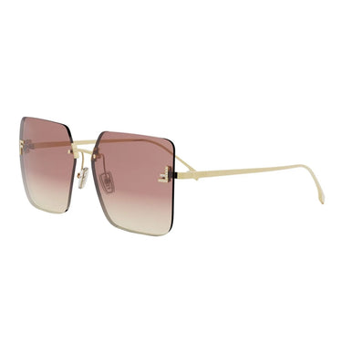 Fendi First Crystal Oro Geometrico Occhiali da Sole 2