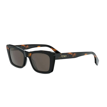 Fendi Lettering Marrone Geometrico Occhiali da Sole 2