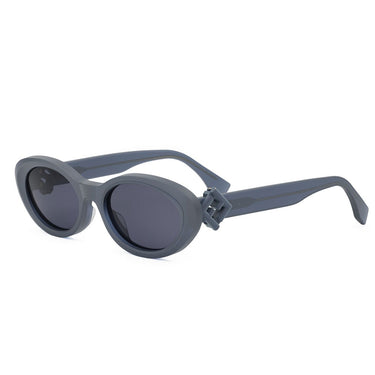 Fendi FF Diamonds Niebieskie Owalne Okulary Przeciwsłoneczne