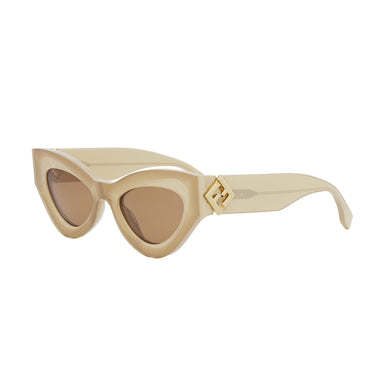 Fendi FF Diamonds Brązowy Cat Eye Okulary Przeciwsłoneczne
