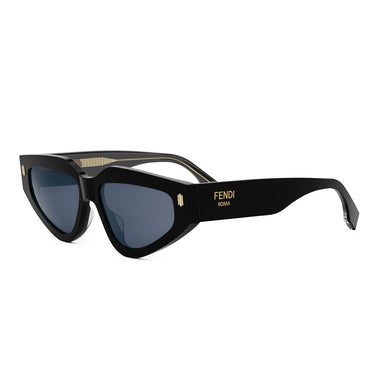 Fendi Roma Czarny Geometryczne Okulary Przeciwsłoneczne