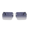 Fendi Sky Argento Rettangolare Occhiali da Sole