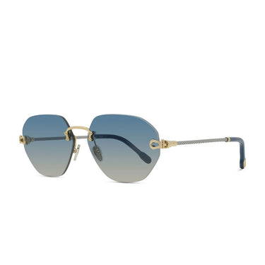 Fred Sonnenbrille FG40078U 30W Manille Cable Gold/Blau Sfumato Herren