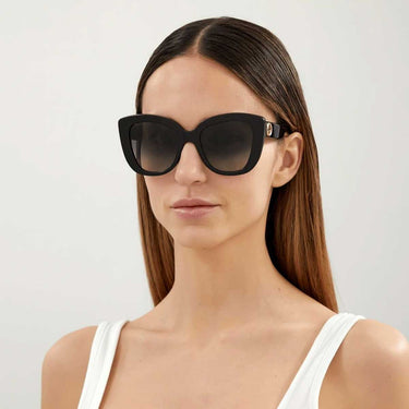 Gucci Okulary Przeciwsłoneczne GG0327S 001 Czarny-Szary Gradient Unisex 2