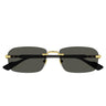 Gucci Okulary Przeciwsłoneczne GG1221S 001 Złoto-Szary Męskie