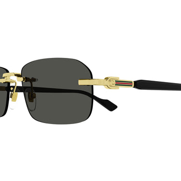 Gucci Okulary Przeciwsłoneczne GG1221S 001 Złoto-Szary Męskie 2
