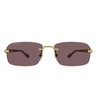 Gucci Okulary Przeciwsłoneczne GG1221S 002 Złoto-Brązowe Męskie
