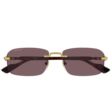 Gucci Okulary Przeciwsłoneczne GG1221S 002 Złoto-Brązowe Męskie 3