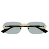 Gucci Okulary Przeciwsłoneczne GG1221S 003 Złoto-Zielony Męskie