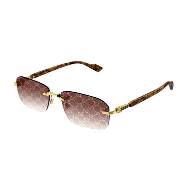 Gucci Okulary Przeciwsłoneczne GG1221S 004 Złoty/Czerwony Męskie