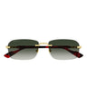 Gucci Okulary Przeciwsłoneczne GG1221S 006 Złoty/Szary Męskie