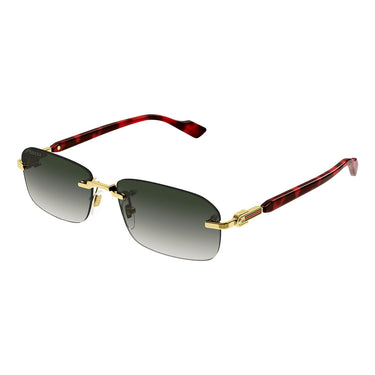 Gucci Okulary Przeciwsłoneczne GG1221S 006 Złoto/Szary Męskie 1