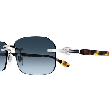 Gucci Okulary Przeciwsłoneczne GG1221S 007 Srebrny/Niebieski Męskie 3