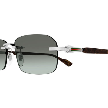 Gucci Okulary Przeciwsłoneczne GG1221S 008 Srebrny/Brązowy Męskie 3