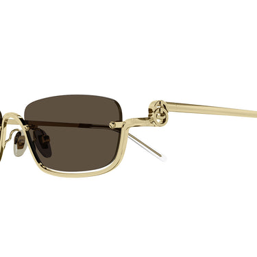 Gucci Okulary Przeciwsłoneczne GG1278S 001 Złoty/Brązowy Unisex 3