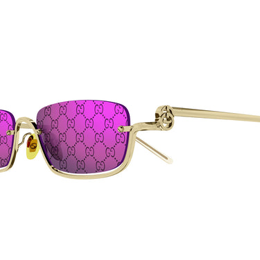 Gucci Okulary Przeciwsłoneczne GG1278S 005 Złoto/Fiolet Lustrowane Unisex 3
