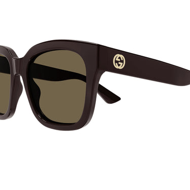 Gucci Okulary Przeciwsłoneczne GG1338S 005 Burgund/Brązowy Damskie