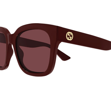 Gucci Okulary Przeciwsłoneczne GG1338S 007 Burgund/Czerwony Damskie