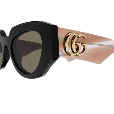 Gucci Okulary Przeciwsłoneczne GG1421S 008 Czarny Różowy Brązowy Unisex 2