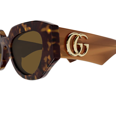 Gucci Okulary Przeciwsłoneczne GG1421S 009 Brązowy Brązowy Unisex 3