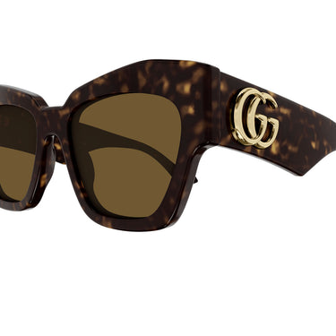 Gucci Okulary Przeciwsłoneczne GG1422S 003 Brązowy/Brązowy Unisex